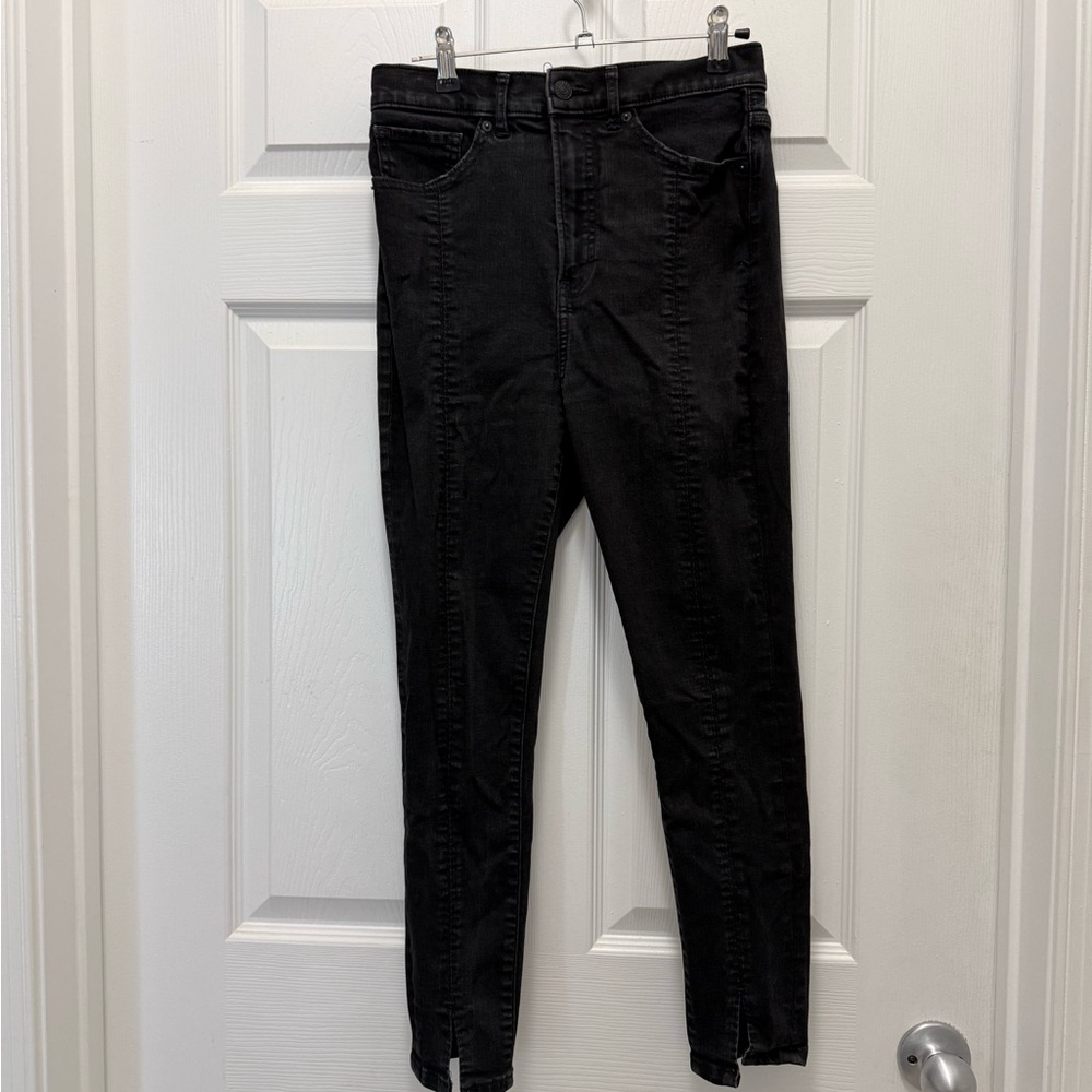 Express Black Women Jeans Skinny Super High Rise